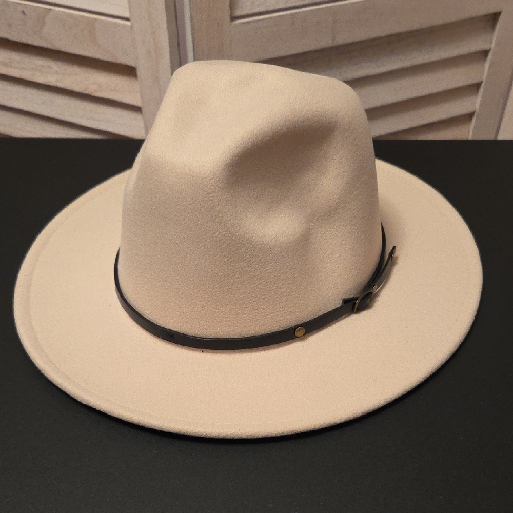 Summer & Rose Cream Fedora with Black Band